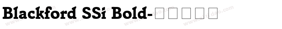 Blackford SSi Bold字体转换